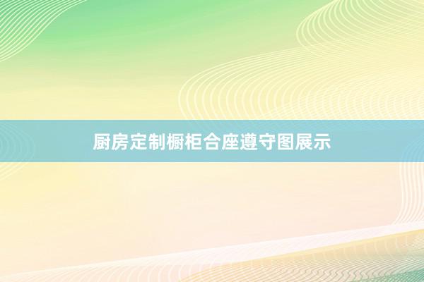 厨房定制橱柜合座遵守图展示